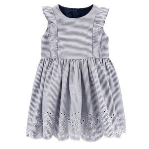 NEW! Carter’s Baby Girl’s Stripe Eyelet Dress